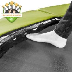 Exit - Cama elástica Silhouette rectangular verde 214 cm