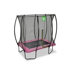 Exit - Cama elástica Silhouette rectangular rosa 153 cm