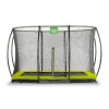 Exit - Cama elástica Silhouette rectangular de suelo verde 214 cm