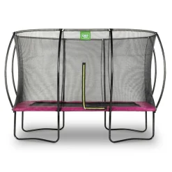 Exit - Cama elástica Silhouette rectangular rosa 244 cm