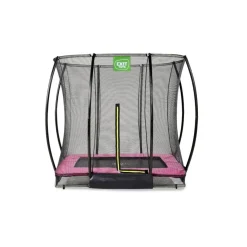 Exit - Cama elástica Silhouette rectangular de suelo rosa 153 cm