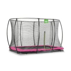 Exit - Cama elástica Silhouette rectangular de suelo rosa 214 cm