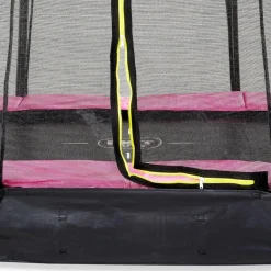 Exit - Cama elástica Silhouette rectangular de suelo rosa 214 cm