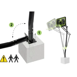 Exit - Canasta de baloncesto Galaxy para suelo y aro para mates