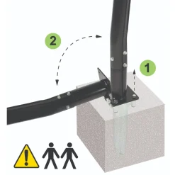 Exit - Canasta de baloncesto Galaxy para suelo y aro para mates