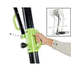 Exit - Canasta de baloncesto con ruedas y aro para mates Galaxy