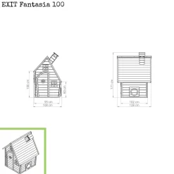 Exit - Casita Fantasía 100 de madera Verde