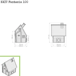 EXIT - Casita Fantasía de madera roja