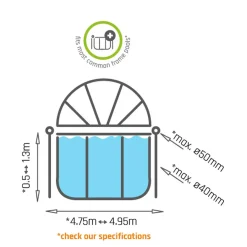 EXIT - Cúpula de piscina redonda 488 cm