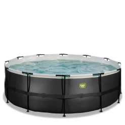 Exit - Piscina Black Leather diámetro 427 x 122 cm con filtro de cartucho