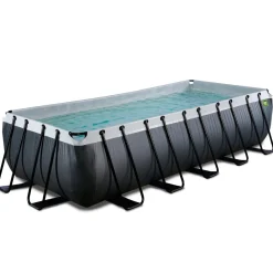 Exit - Piscina Black Leather 540 x 250 x 122 cm con filtro de cartucho