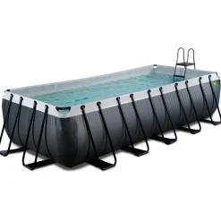 Exit - Piscina Black Leather 540 x 250 x 122 cm con filtro de arena