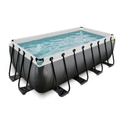 Exit - Piscina Black Leather 400 x 200 x 122 cm con filtro de arena