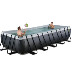 EXIT - Piscina de cuero rectangular con escalera y bomba de filtro con escalera 540 x 250 x 100 cm