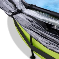 Exit - Piscina Lime verde diámetro 300 x 76 cm con filtro y cúpula transparente