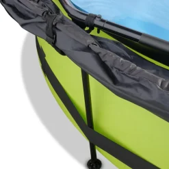 Exit - Piscina Lime verde diámetro 360 x 76 cm con filtro y toldo negro