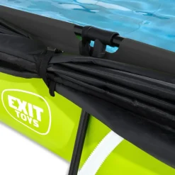Exit - Piscina Lime verde 220 x 150 x 65 cm con filtro y toldo negro