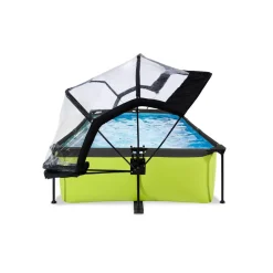 Exit - Piscina Lime verde 220 x 150 x 65 cm con filtro y cúpula transparente