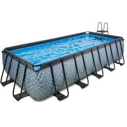 Exit - Piscina Stone gris 540 x 250 x 122 cm con filtro de arena