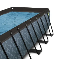 Exit - Piscina Stone gris 540 x 250 x 100 cm con filtro de arena