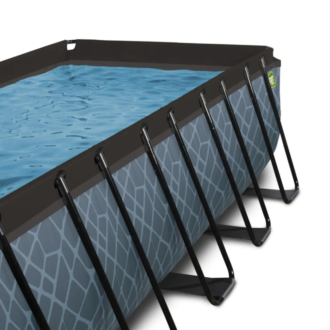 Exit - Piscina Stone gris 540 x 250 x 100 cm con filtro de arena