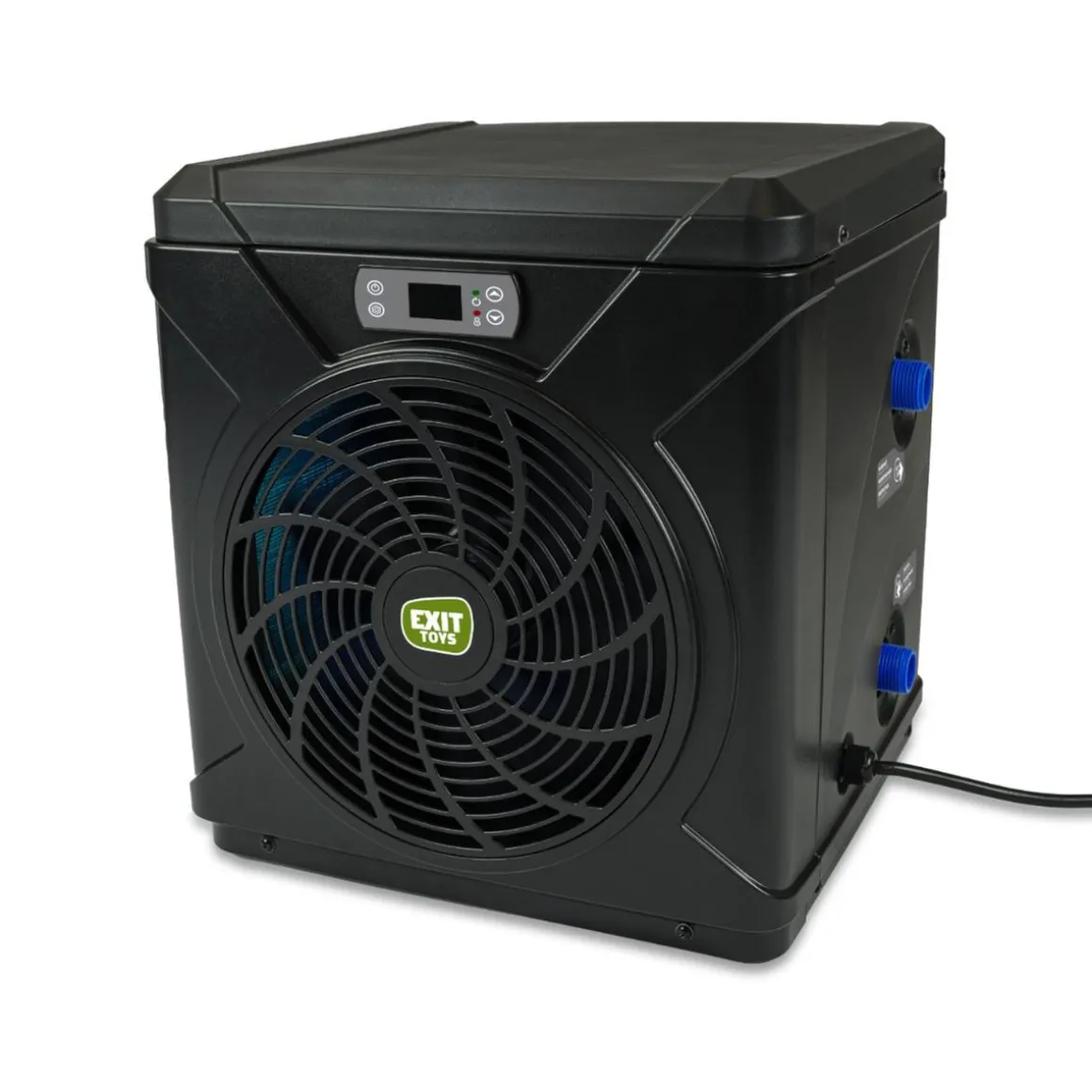 Exit - Piscina Stone gris diámetro 488 x 122 cm con filtro de arena, cúpula y bomba de calor