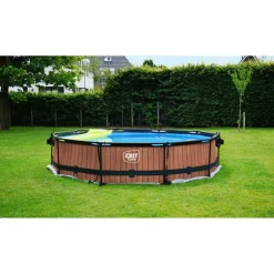 Exit - Protector de suelo gris 380 x 380 cm para piscina