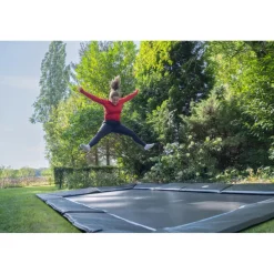 Exit - Trampolín deportivo de suelo Dynamic 244 x 427 cm negro