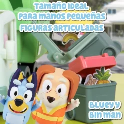 Famosa - Bluey - Camión de juguete educativo sobre reciclaje con figura de perrito y accesorios ㅤ