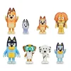 Famosa - Bluey - Pack Figuras Familia y Compañeros de Colección Serie Dibujos Infantil ㅤ