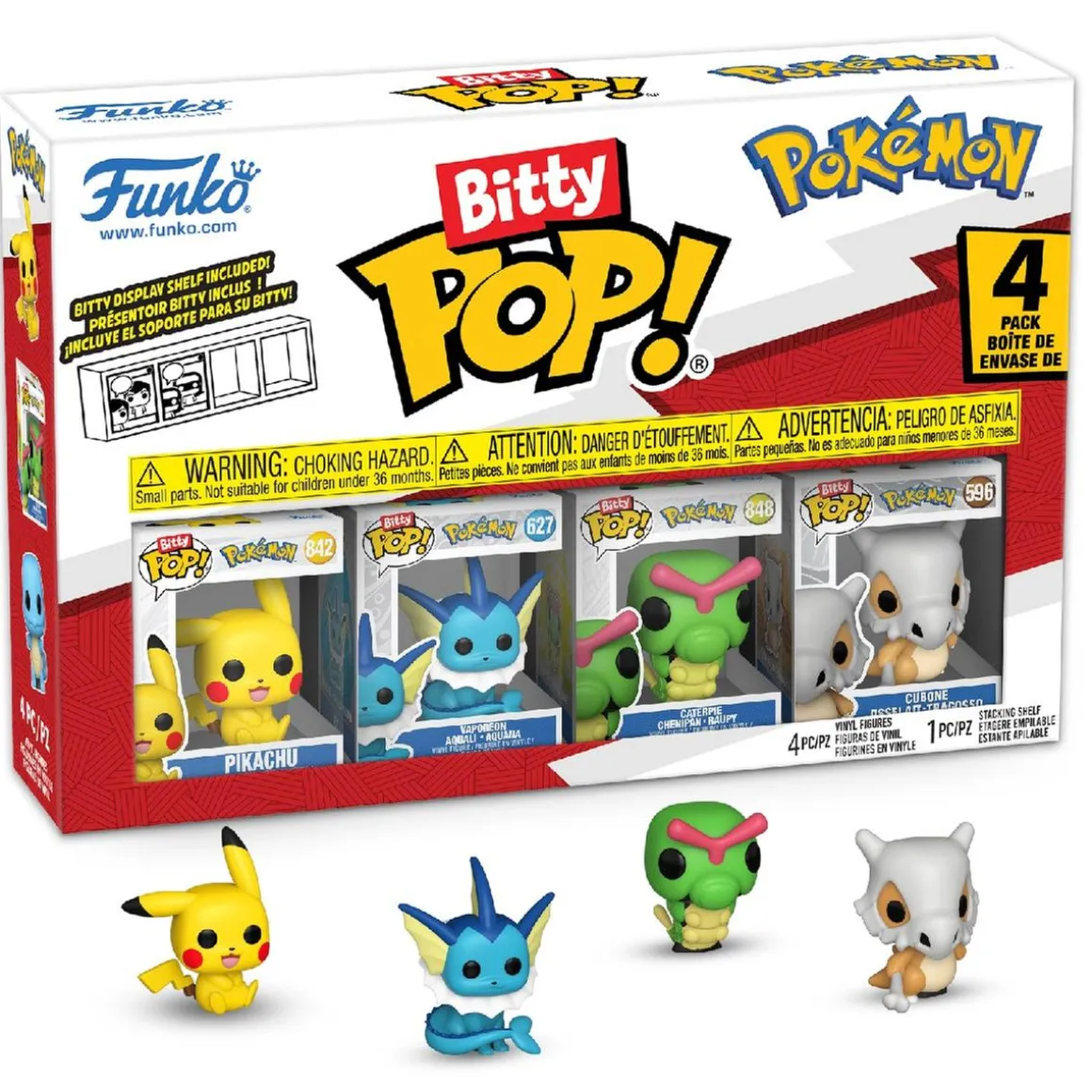 Funko Bitty Pop! - Pokémon - Pack de 4 Figuras (Varios Modelos)