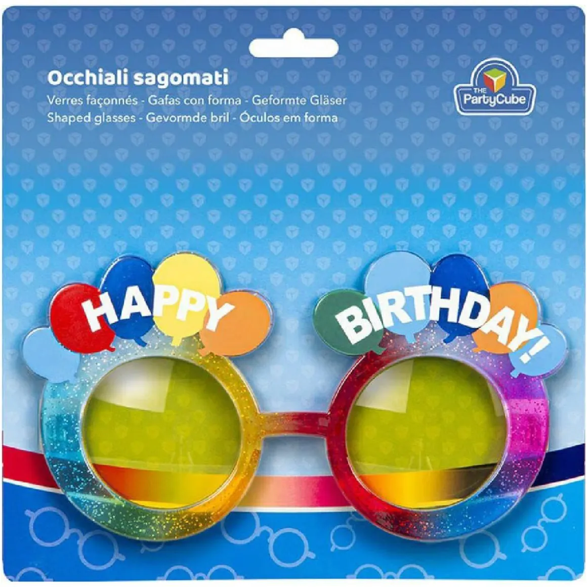 Gafas redondas multicolor - Happy Birthday