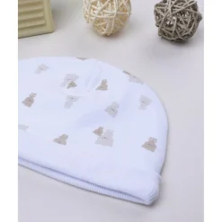 Gorro de recién nacido con estampado de ositos