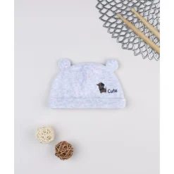 Gorro niño gris con perrito