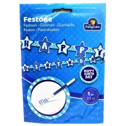 Guirnalda azul personalizable Happy Birthday