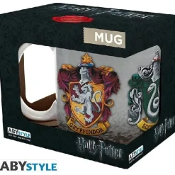 Harry Potter - Taza de 320 ml con diseño de las 4 casas de Harry Potter ㅤ