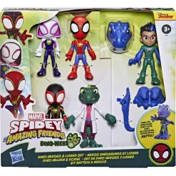 Hasbro - Spidey and his Amazing Friends - Set de Dino Heroes y Lizard