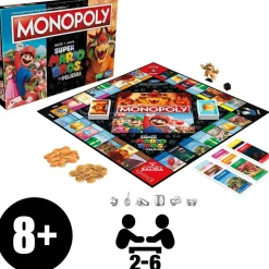Hasbro - Super Mario - Monopoly edición película Super Mario Bros con token Bowser