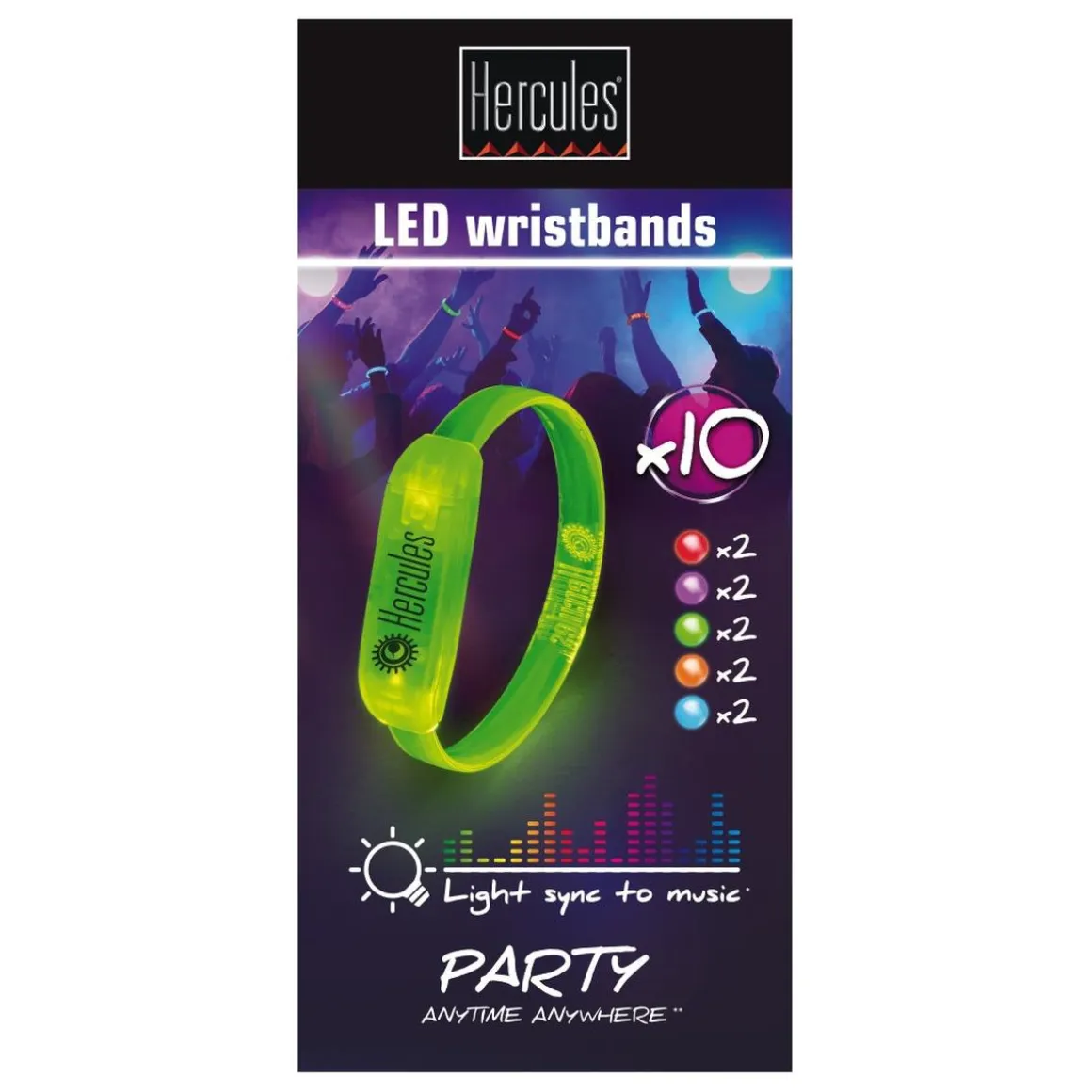 Hercules - LED Wristband pack 10