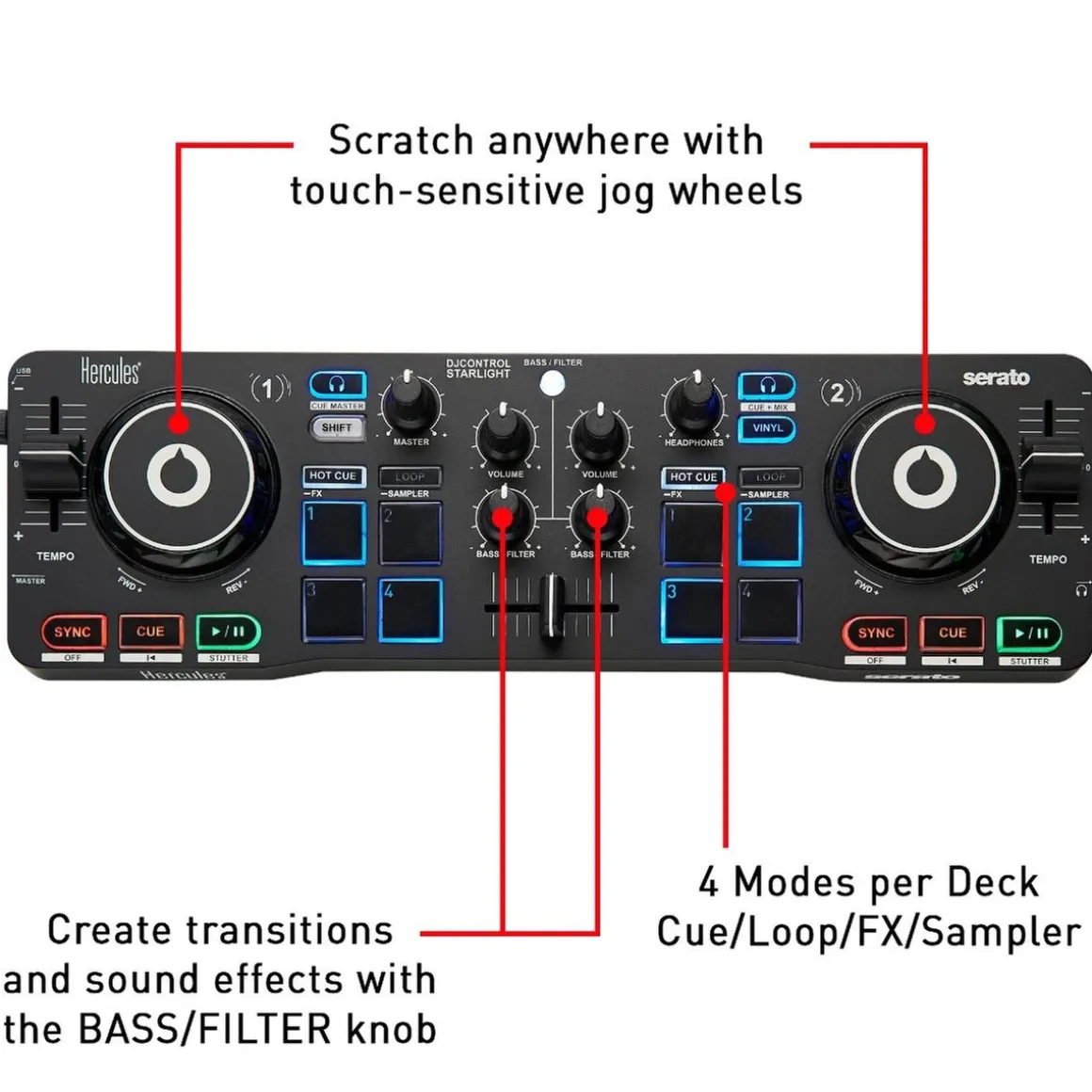 Hercules - Mesa mezclas DJControl Starlight