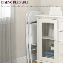 Homcom - 2 sillas plegables Blanco