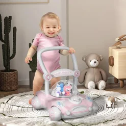 Homcom - Andador Rosa para bebés