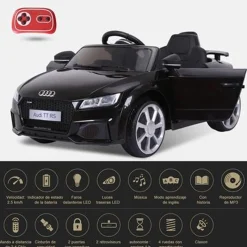 Homcom - Audi TT eléctrico negro