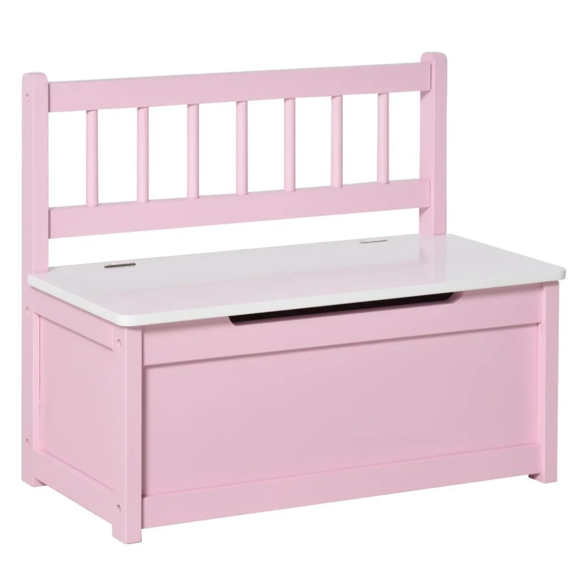 Homcom - Baúl para juguetes Madera Rosa