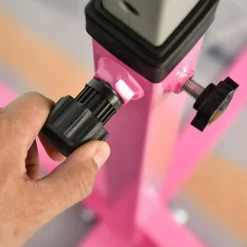 Homcom - Barra de gimnasia con altura ajustable Rosa