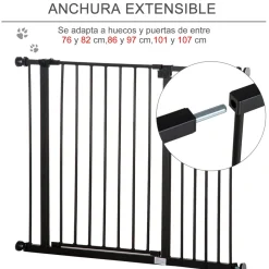 Homcom - Barrera seguridad para mascotas