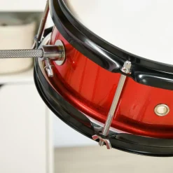 Homcom - Batería con taburete Rojo