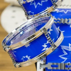 Homcom - Batería infantil 7 piezas con taburete Azul