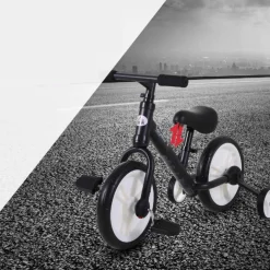 Homcom - Bicicleta de Equilibrio con Pedales Negra HomCom