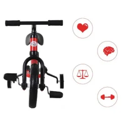 Homcom - Bicicleta de Equilibrio con Pedales Roja HomCom